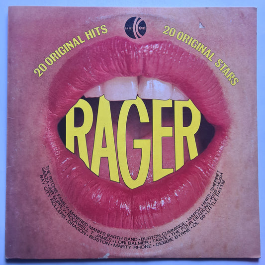 Various Artists (KISS, Hush etc) – Rager (textured embossed lips version) - 1977 - Vinyl Record LP