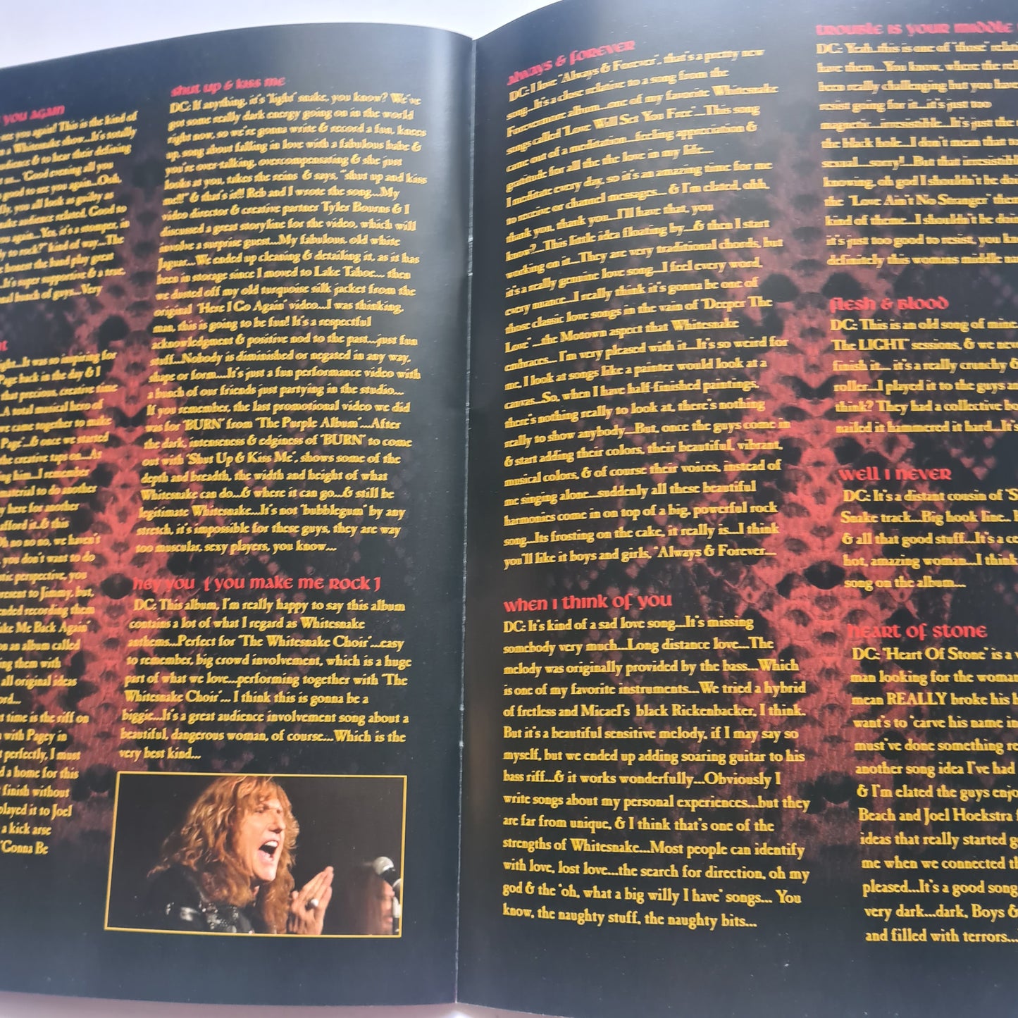 Whitesnake *SIGNED BY BAND* - FLESH & BLOOD WORLD TOUR - 2020 - TOUR BOOK- PROGRAM