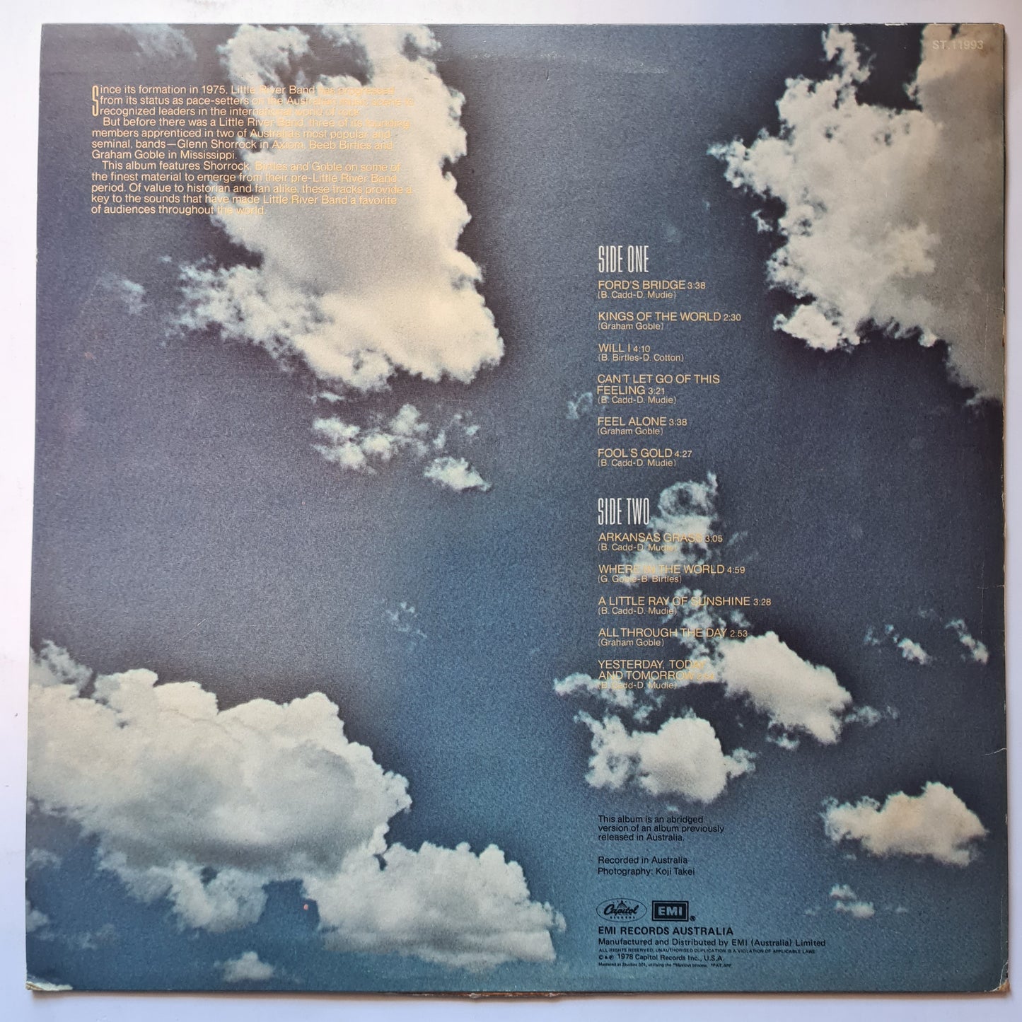 Glenn Shorrock • Beeb Birtles • Graham Goble  – Beginnings - 1978 - Vinyl Record LP (near mint)