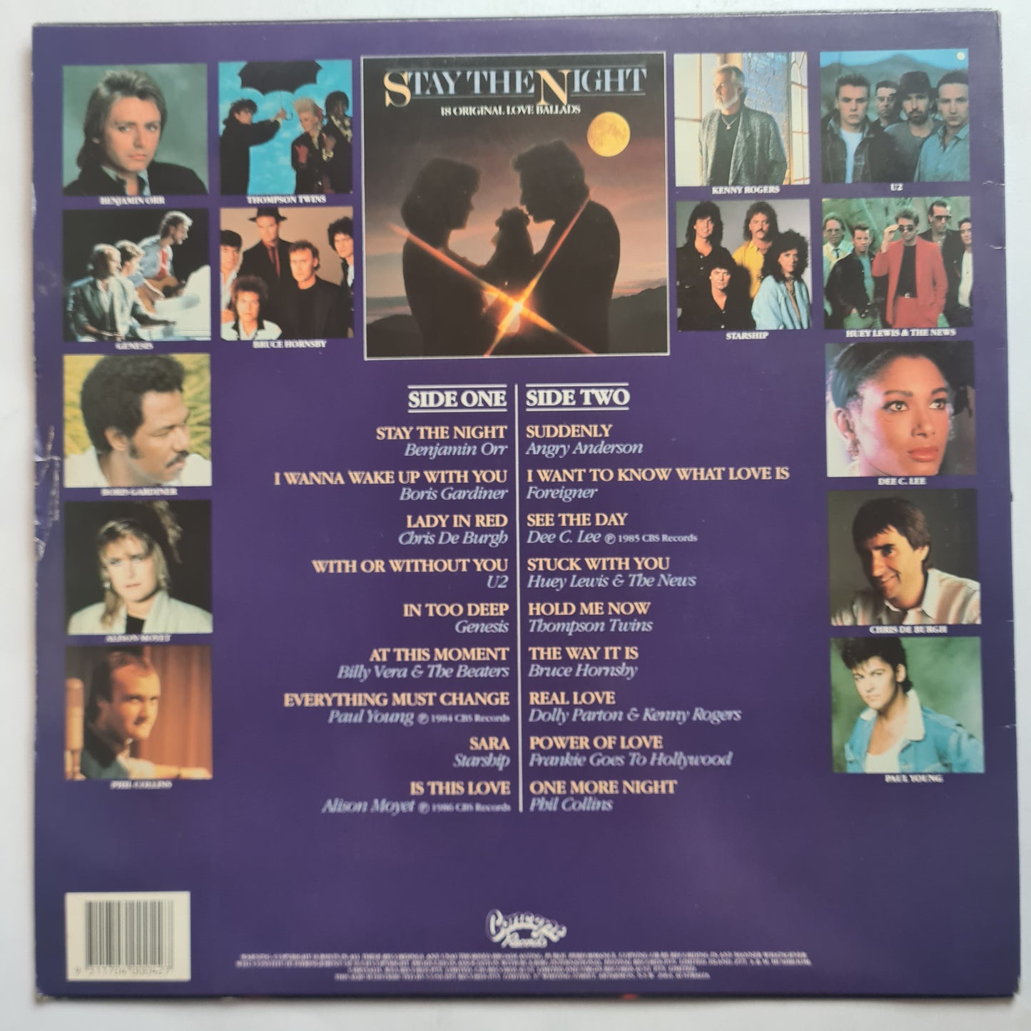 Various Artists – Stay The Night - 1987 - Vinyl Record LP