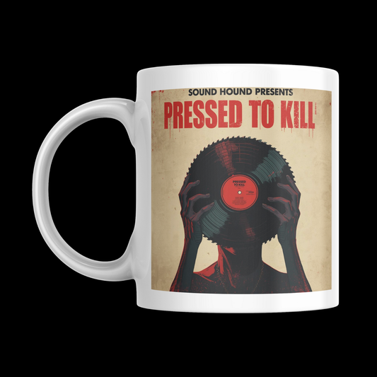 Pressed To Kill - [Vinyl Record Enthusiast Mug] 'Spins & Screams' HALLOWEEN Horror Collection