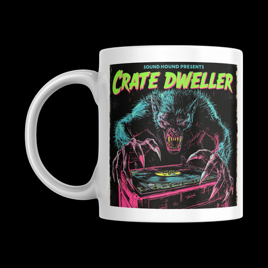 Crate Dweller (Design #2) - [Vinyl Record Enthusiast Mug] 'Spins & Screams' HALLOWEEN Horror Collection