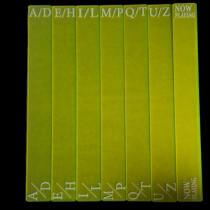 7pc - Vinyl Record Album Divider Set-  Acrylic Alphabet Album Organiser Dividers - Heavy Duty