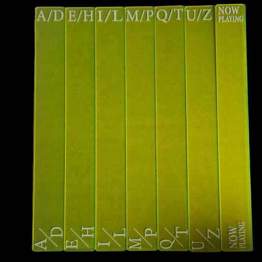 7pc - Vinyl Record Album Divider Set-  Acrylic Alphabet Album Organiser Dividers - Heavy Duty