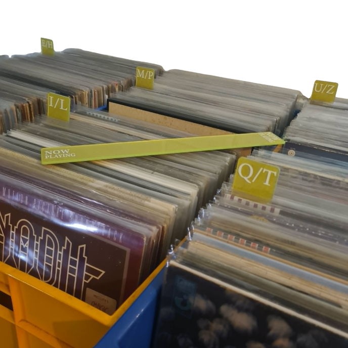 7pc - Vinyl Record Album Divider Set-  Acrylic Alphabet Album Organiser Dividers - Heavy Duty