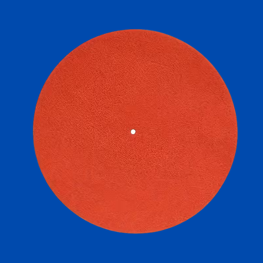 Orange Felt - AntiStatic Turntable Mat -3mm Thick, 29.5cm wide - Vinyl Record Player Protection Mat