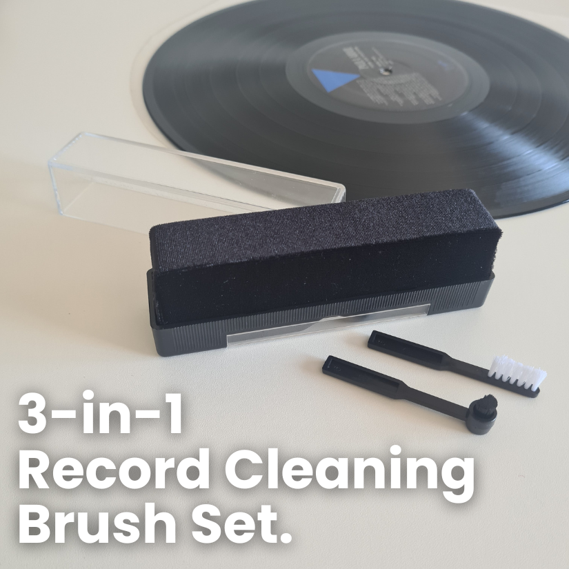 3-in-1 Vinyl Record Cleaning Set: Velvet Brush, Stylus Brush, Anti-Static Brush ★ FREE POSTAGE ★