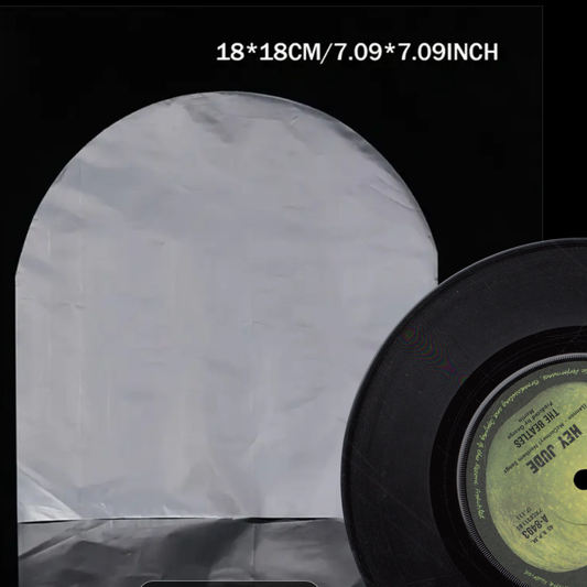 100 Pack- Durable 7" Inner Record Sleeves for 45 Singles