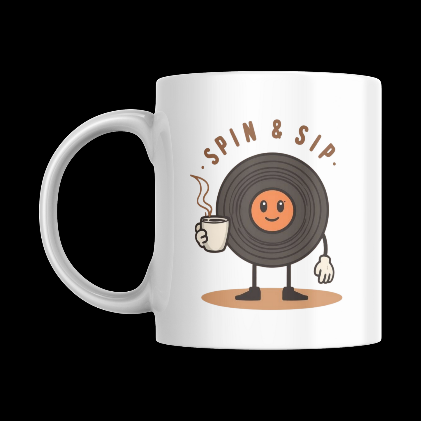 Spin & Sip (Design #1) -[Vinyl Record Enthusiast Mug]