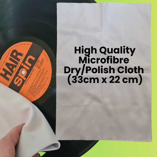 High Quality Microfibre Vinyl Record Dry/Polish Cloth  (33cm x 22 cm)- ★FREE POSTAGE★