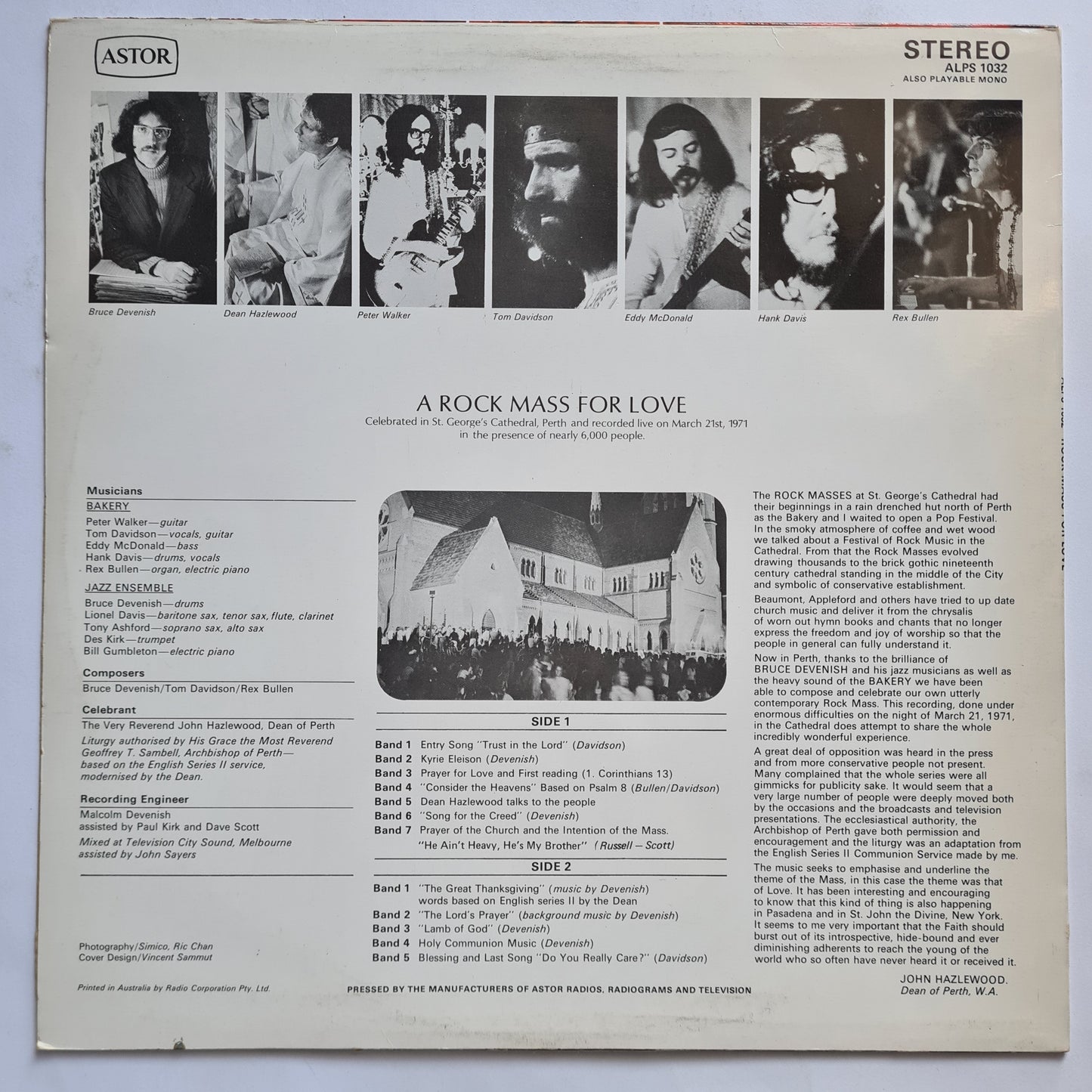 Bakery – Rock Mass For Love - 1971 - Vinyl Record LP