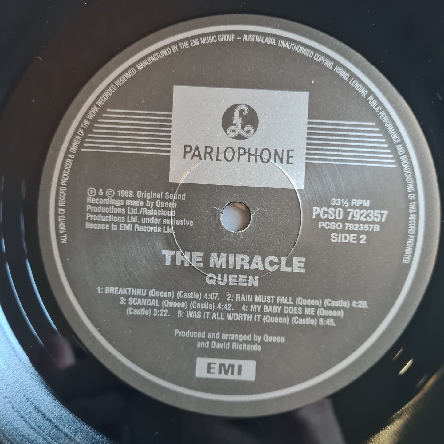 Queen – The Miracle - 1989 (Australasia Pressing) - Vinyl Record LP (near mint)