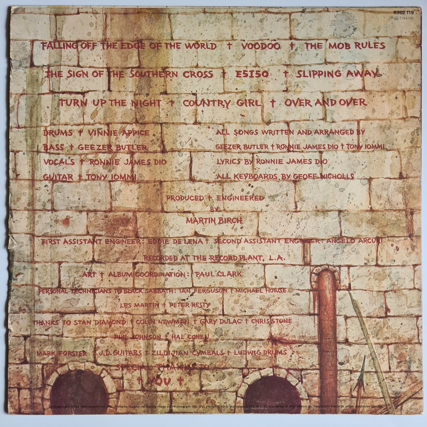 Black Sabbath – Mob Rules - 1981 - Vinyl Record LP