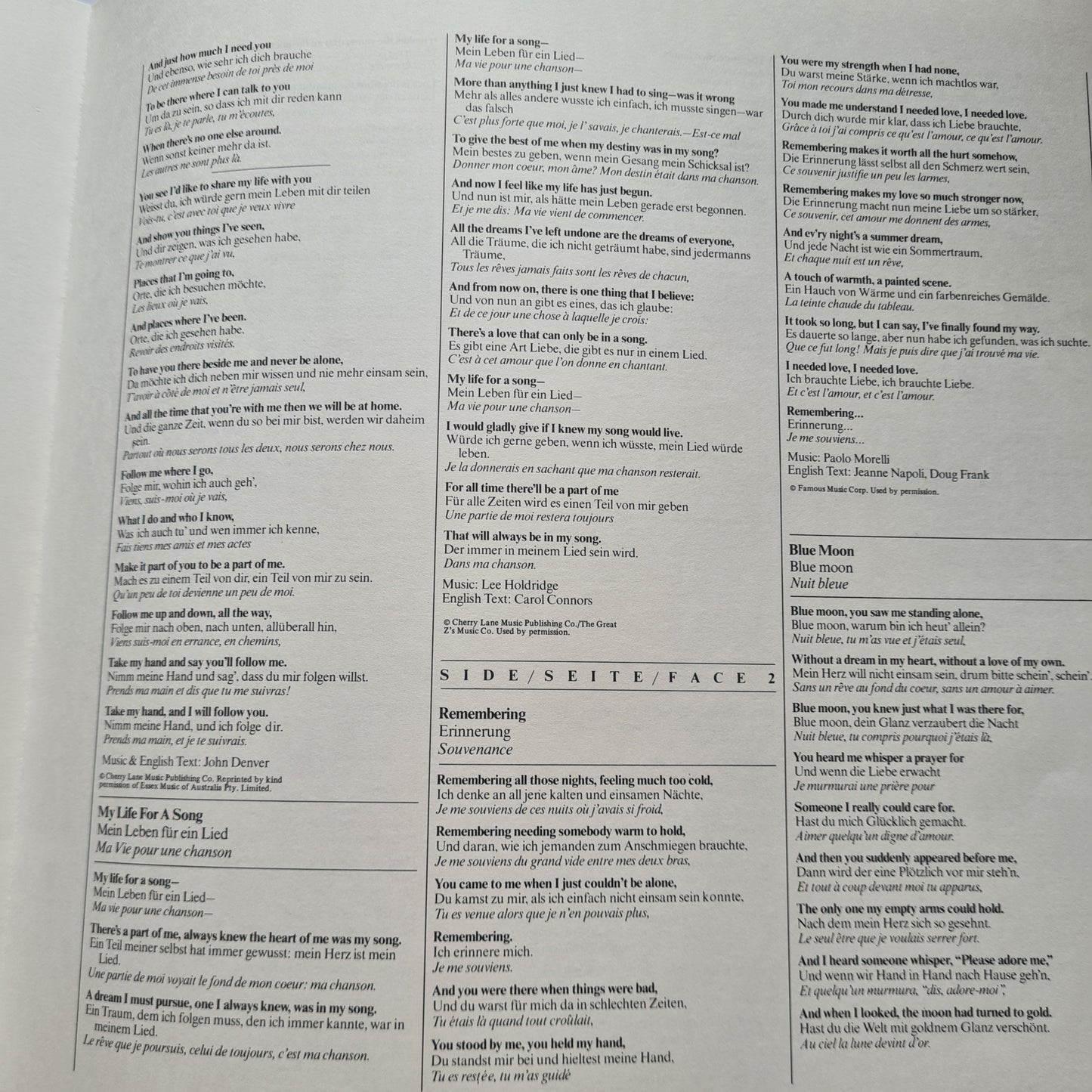 Placido Domingo – My Life For A Song - 1983 - Vinyl Record LP