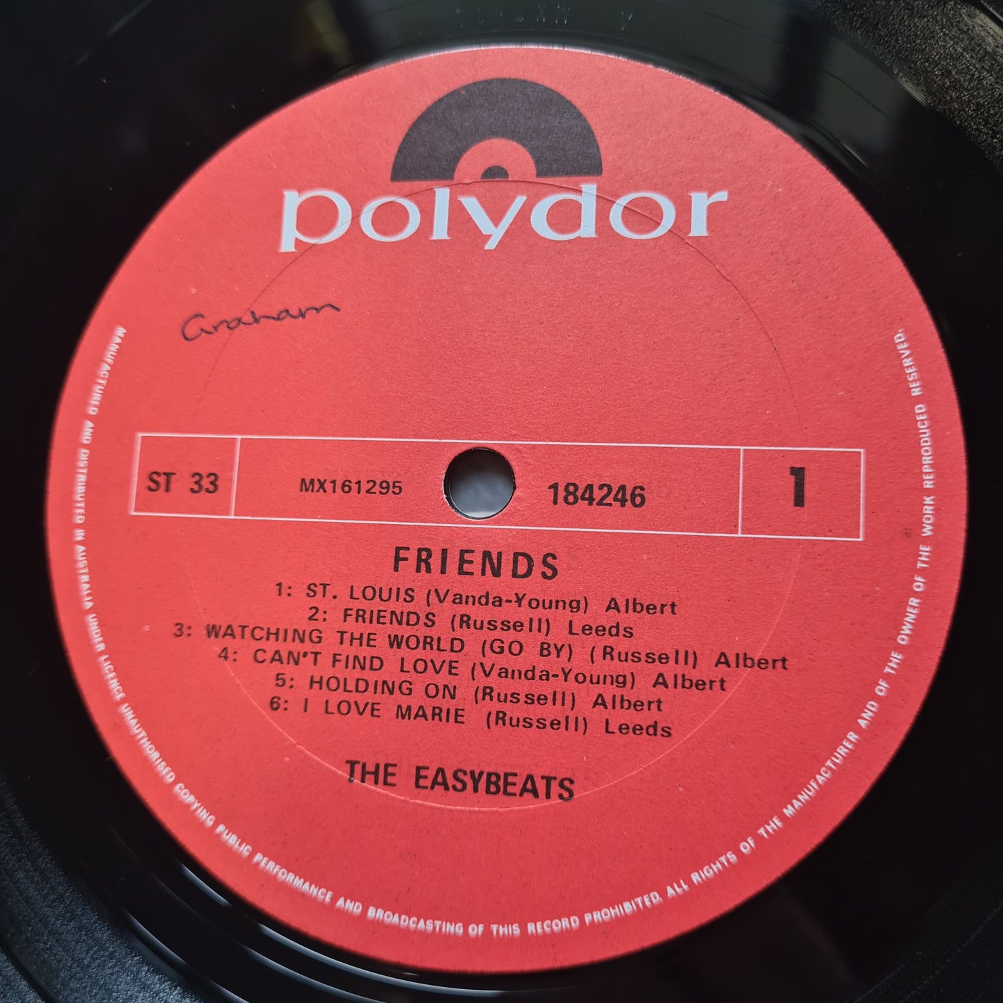The Easybeats – Friends - 1970 (First Australian Pressing)- Vinyl Record LP - RARE