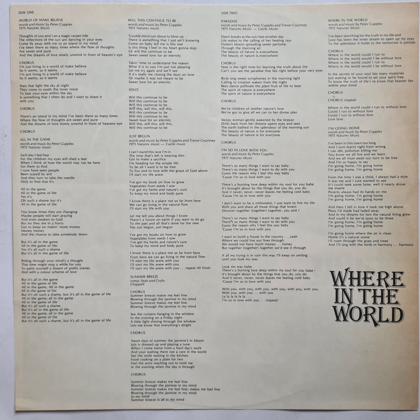 Stylus – Where In The World - 1975 - Vinyl Record LP (near mint)