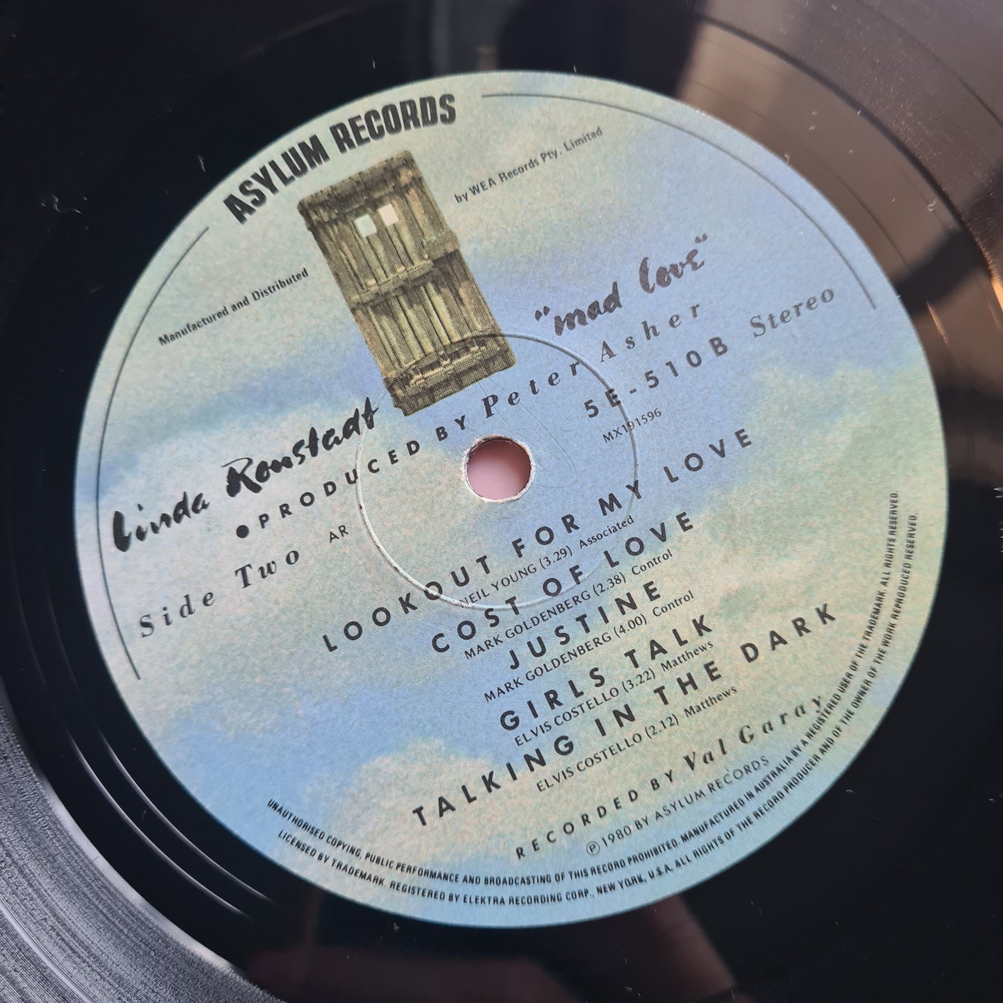 Linda Ronstadt – Mad Love - 1980 - Vinyl Record LP