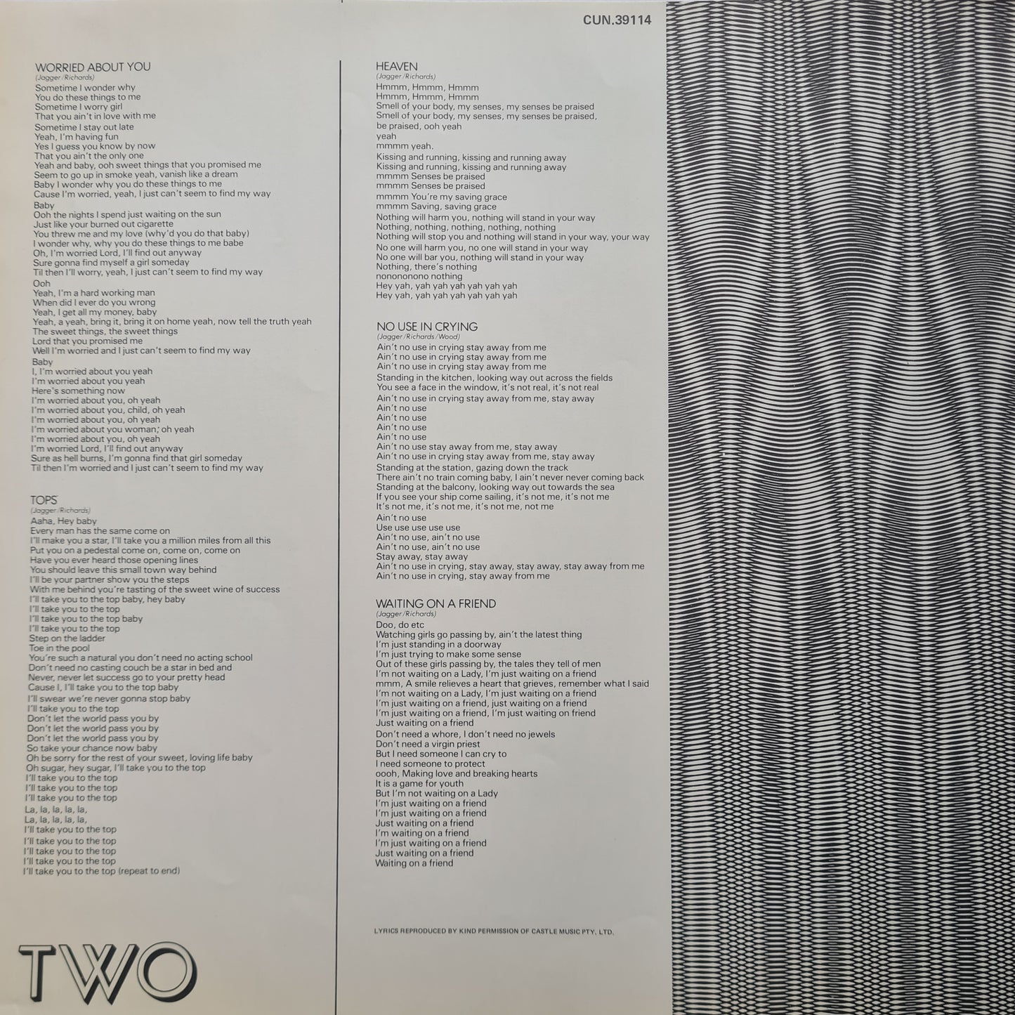 The Rolling Stones – Tattoo You - 1981 - Vinyl Record LP (near mint)