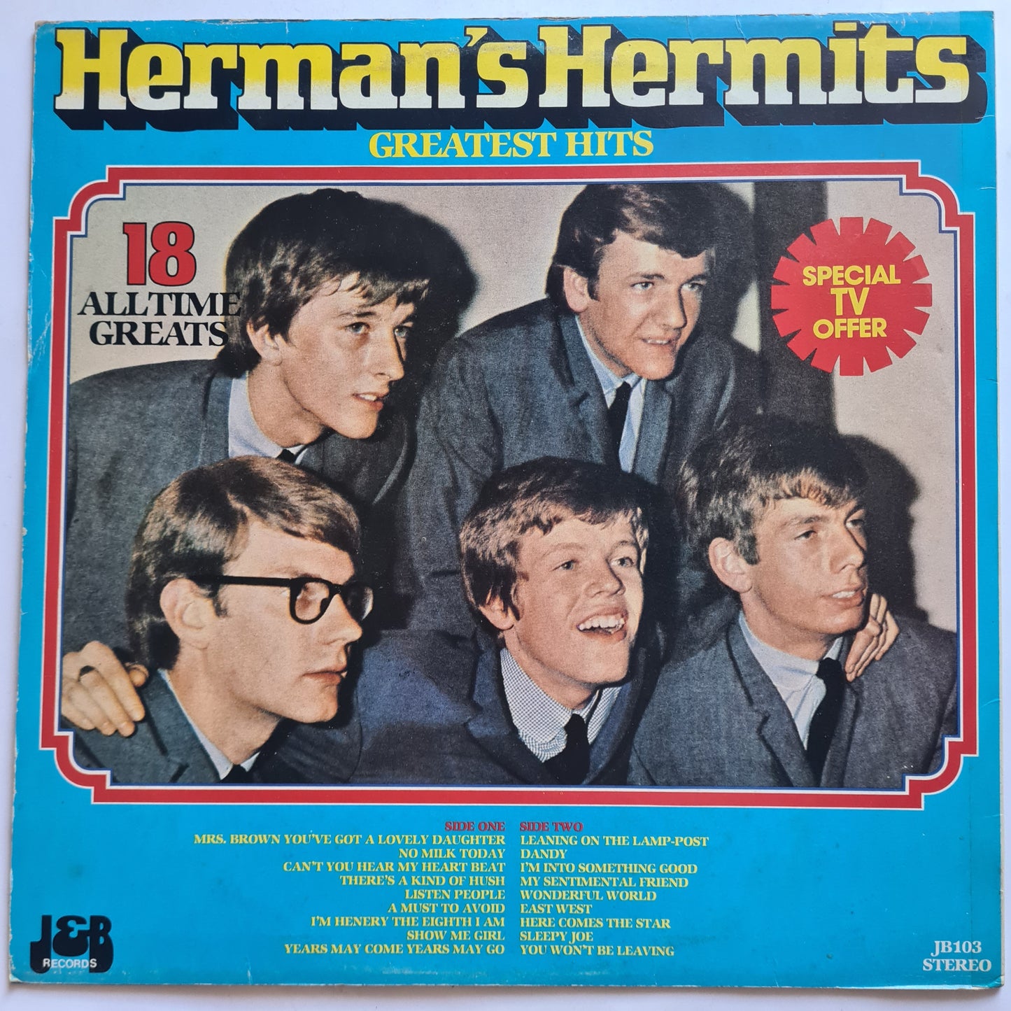 Herman's Hermits – Greatest Hits - 1980 - Vinyl Record (near mint)