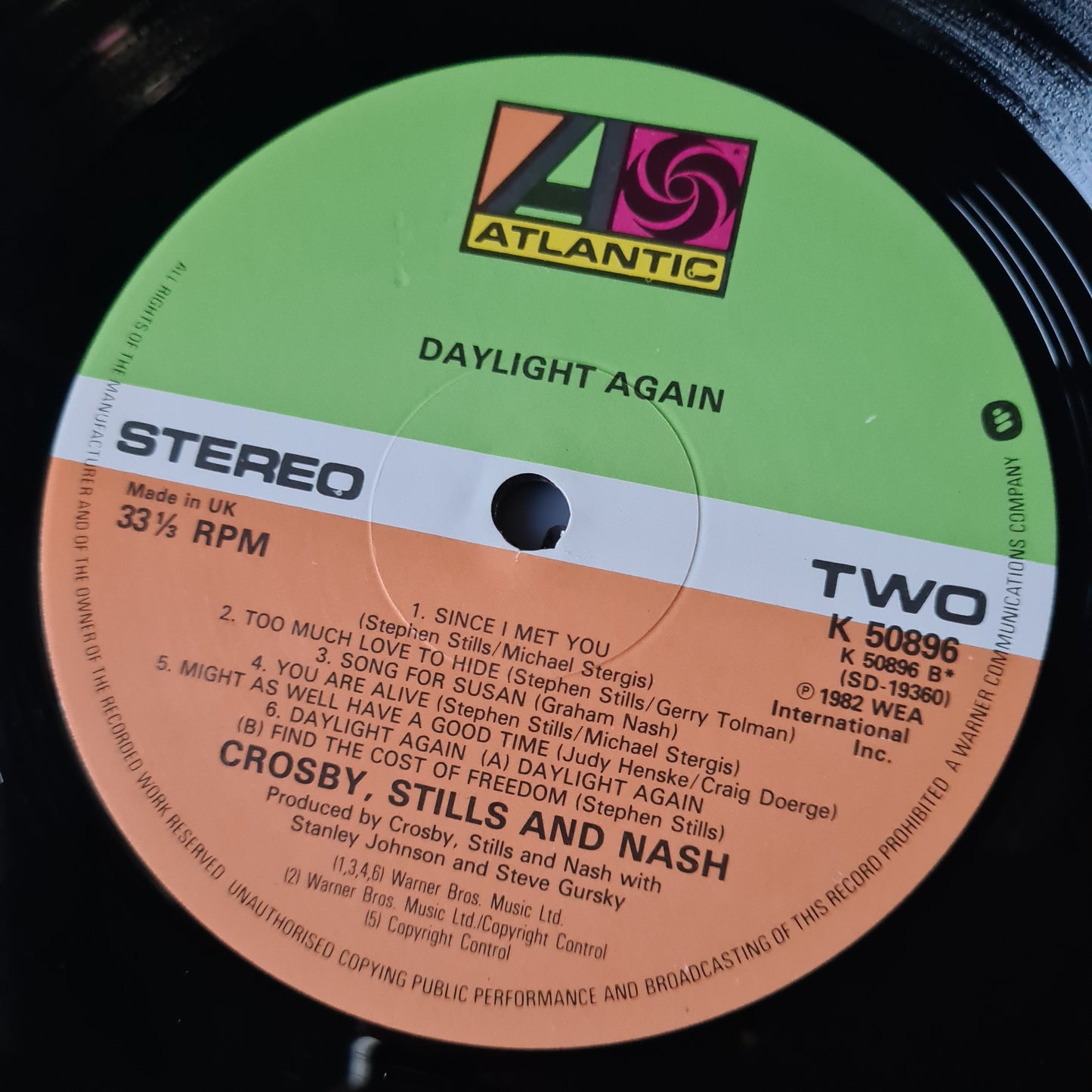 Crosby, Stills & Nash – Daylight Again - 1982 (UK Pressing) - Vinyl Record LP