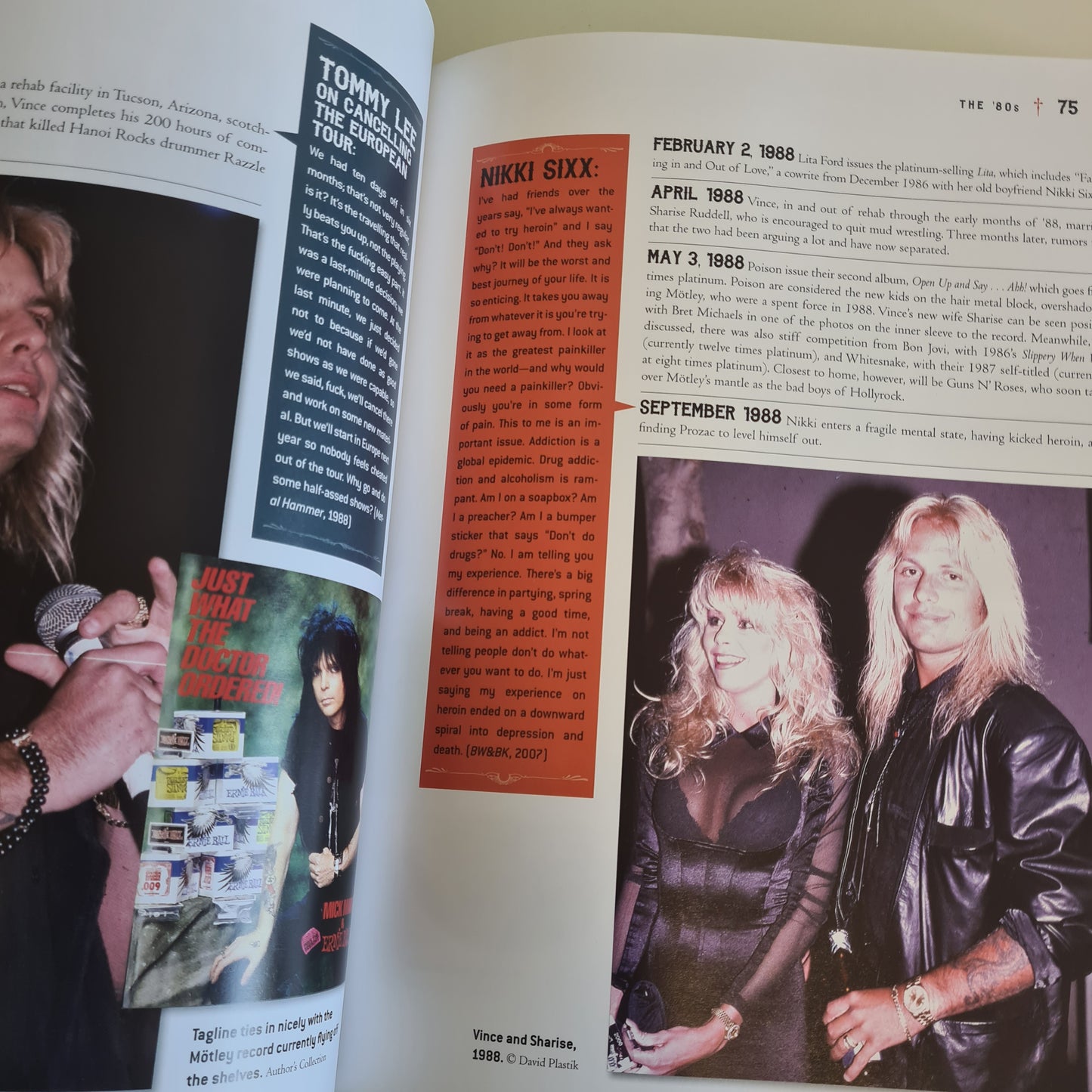 KICKSTART MY HEART - A MOTLEY CRUE DAY BY DAY - HARDCOVER BOOK - GLAM ROCK