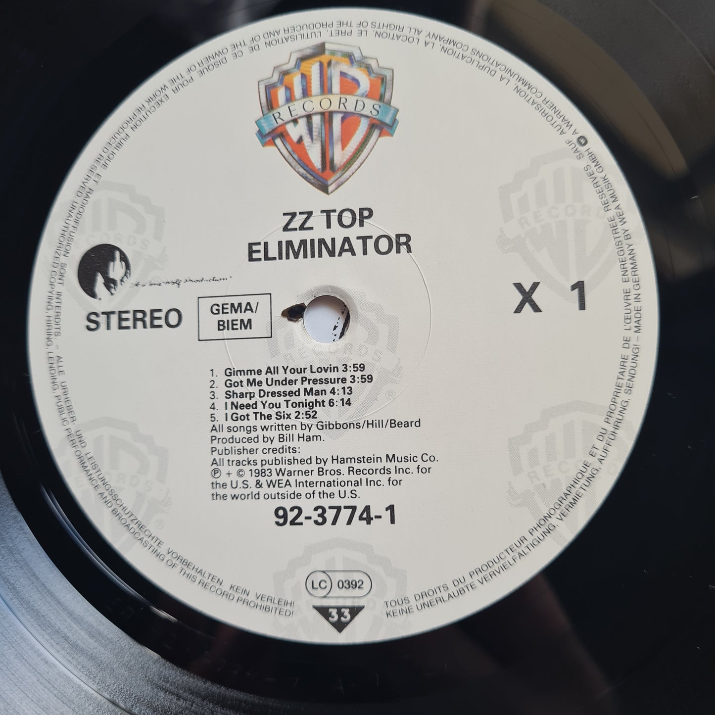 ZZ Top – Eliminator - 1983 (German pressing) - Vinyl Record LP (near mint)