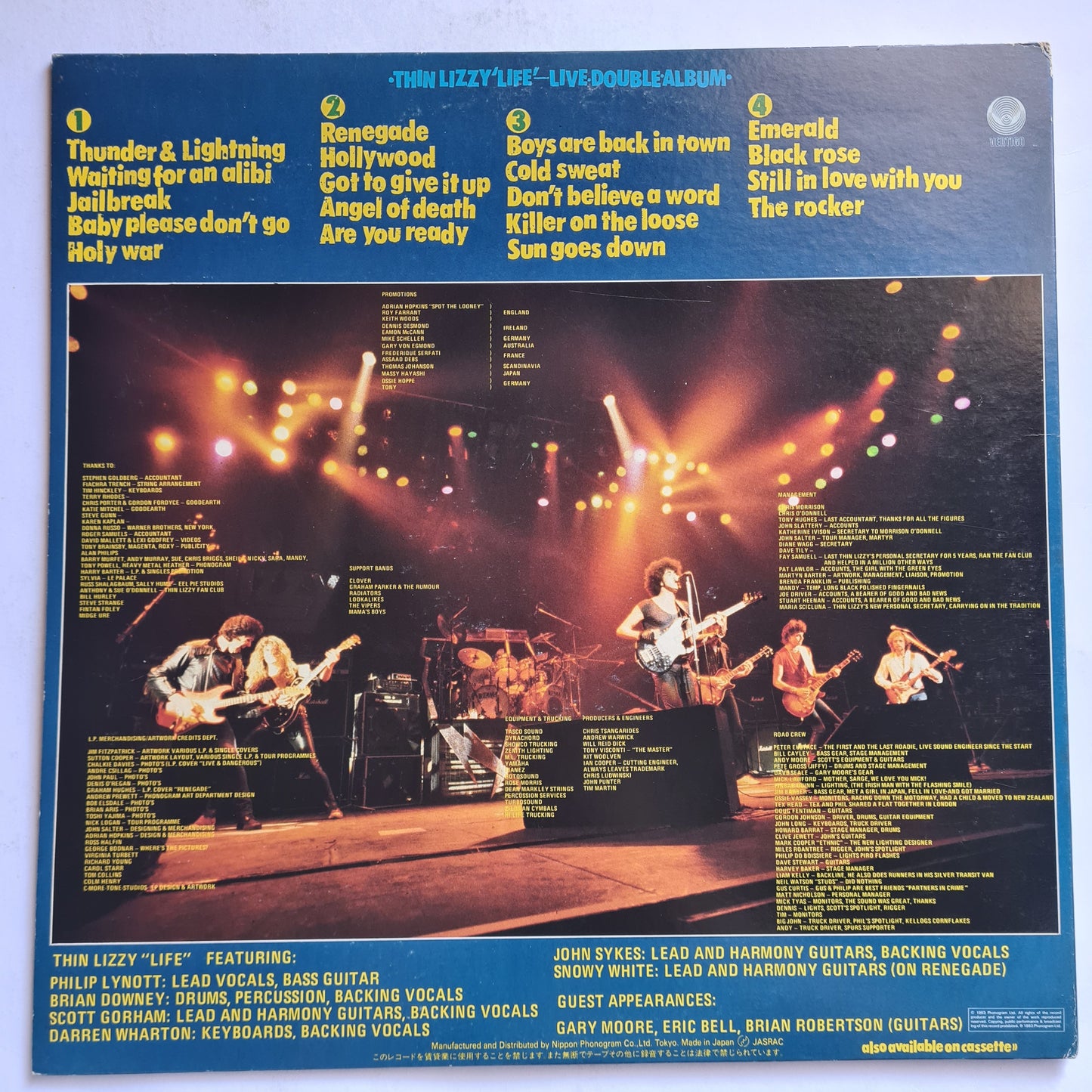 Thin Lizzy – Life Live - 1980 (2LP Japanese Pressing) - Vinyl Record (near mint)