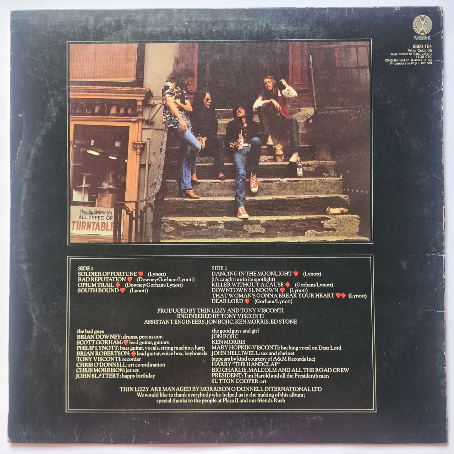 Thin Lizzy – Bad Reputation - 1977 - Vinyl Record LP