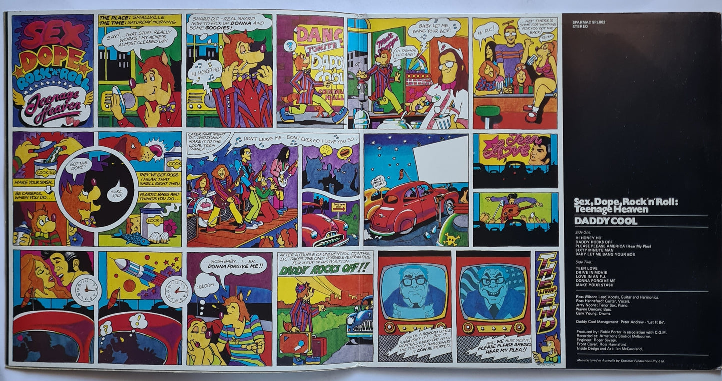 Daddy Cool – Sex, Dope, Rock'n'Roll: Teenage Heaven - 1972 - Gatefold Vinyl Record LP