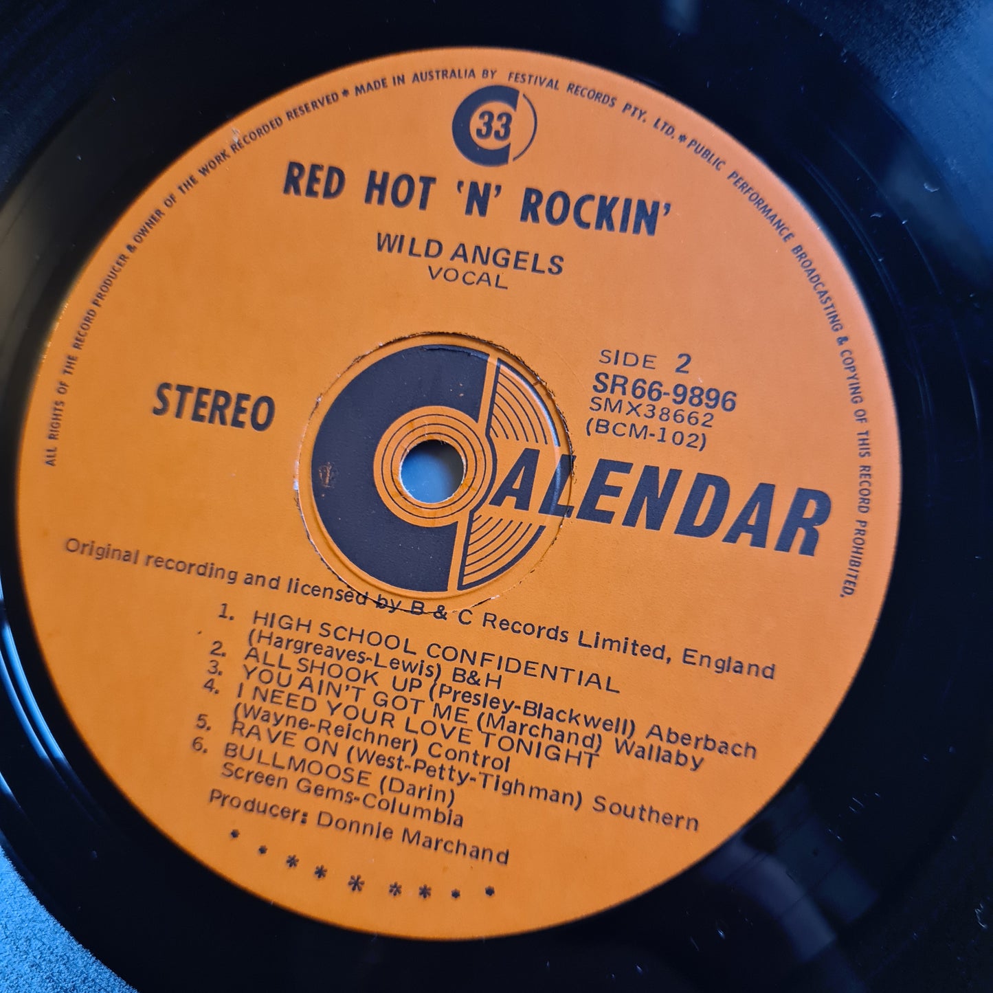 Wild Angels – Red Hot 'N' Rockin' - 1970 - Vinyl Record LP