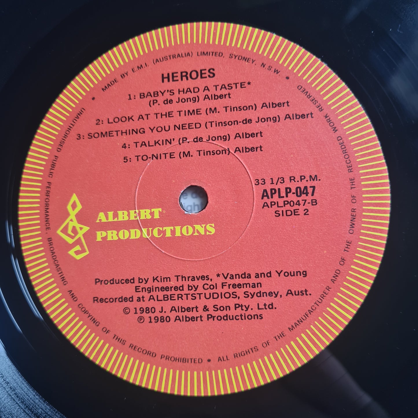 Heroes – Heroes - 1980 - Vinyl Record LP