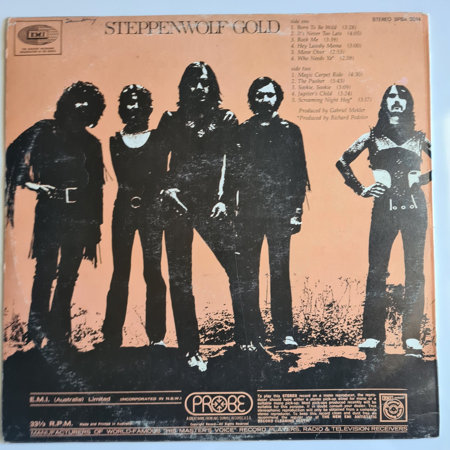 Steppenwolf – Steppenwolf Gold: Their Greatest Hits - 1972 (Australian Pressing) - Vinyl Record LP