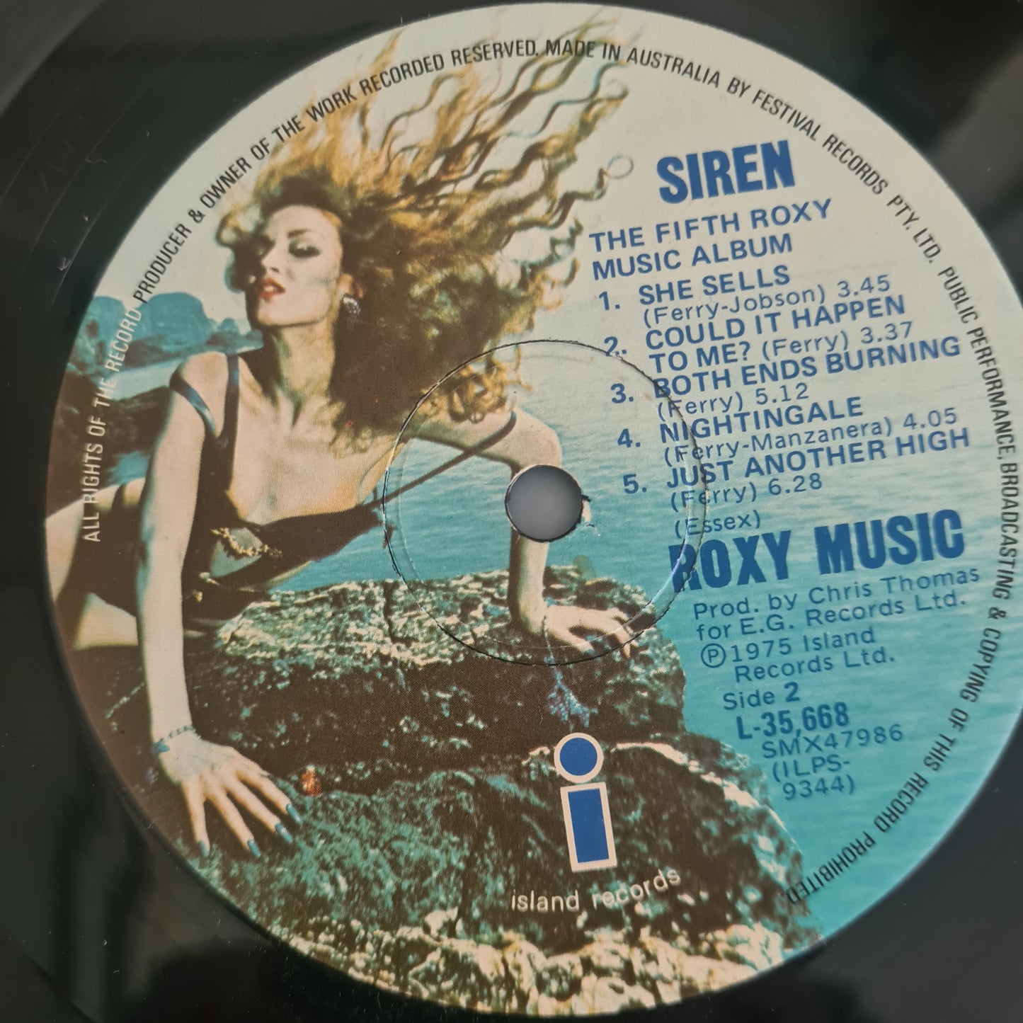 Roxy Music  – Siren - 1975 - Vinyl Record LP