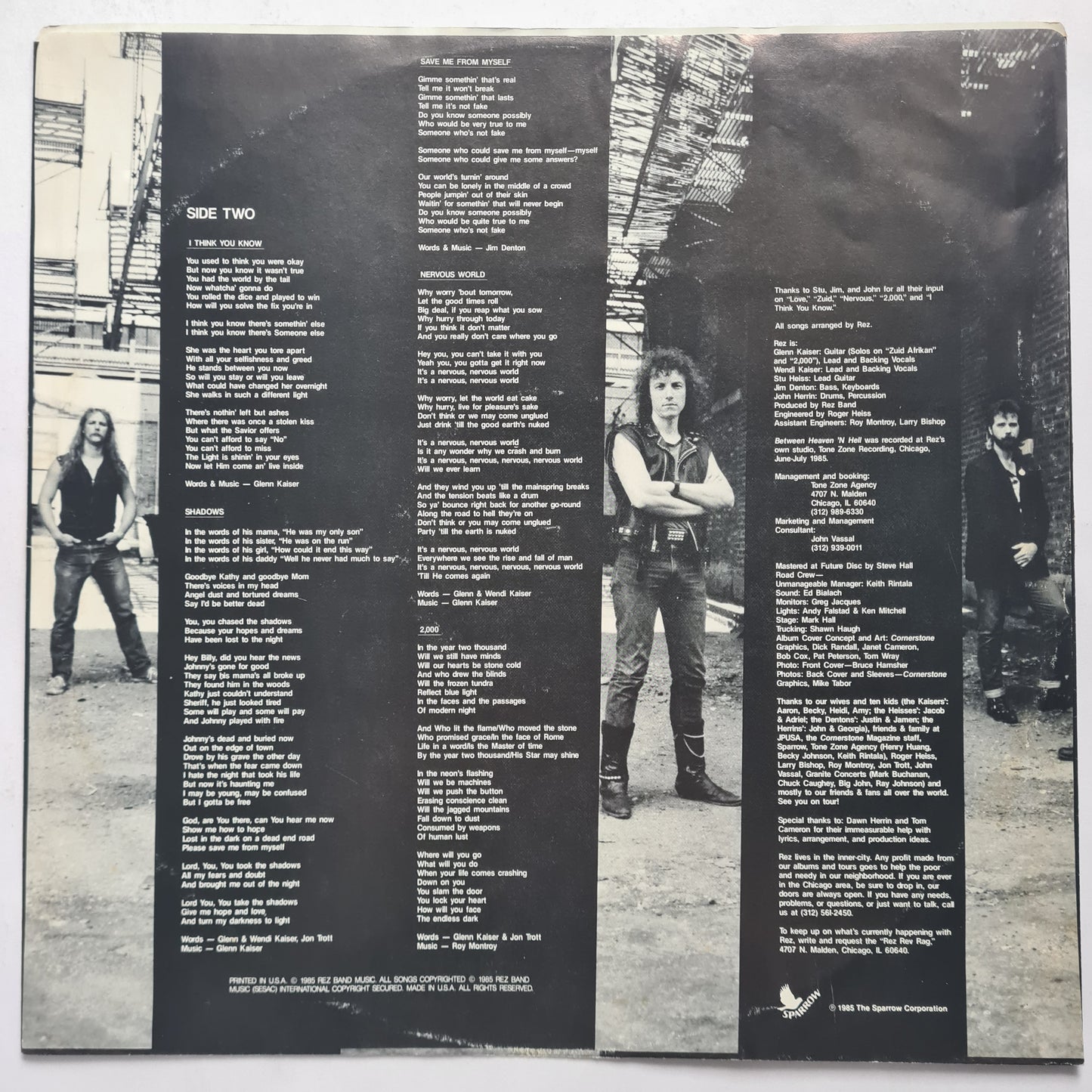 REZ (Resurrection Band) – Between Heaven 'N Hell - 1985 - Vinyl Record LP