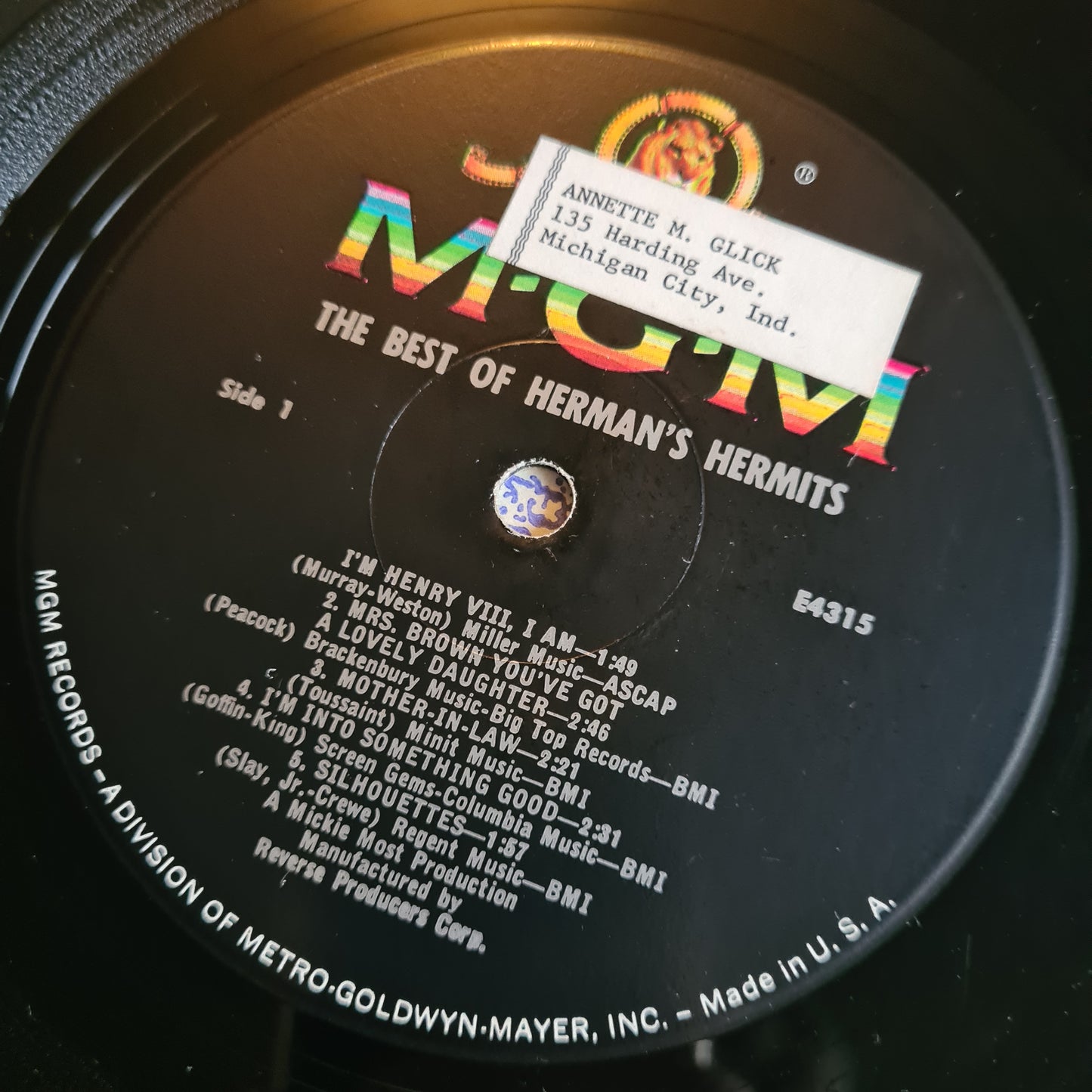 Herman's Hermits – The Best Of Herman's Hermits *SIGNED by: Barry Whitwam* - 1965 - Vinyl Record LP