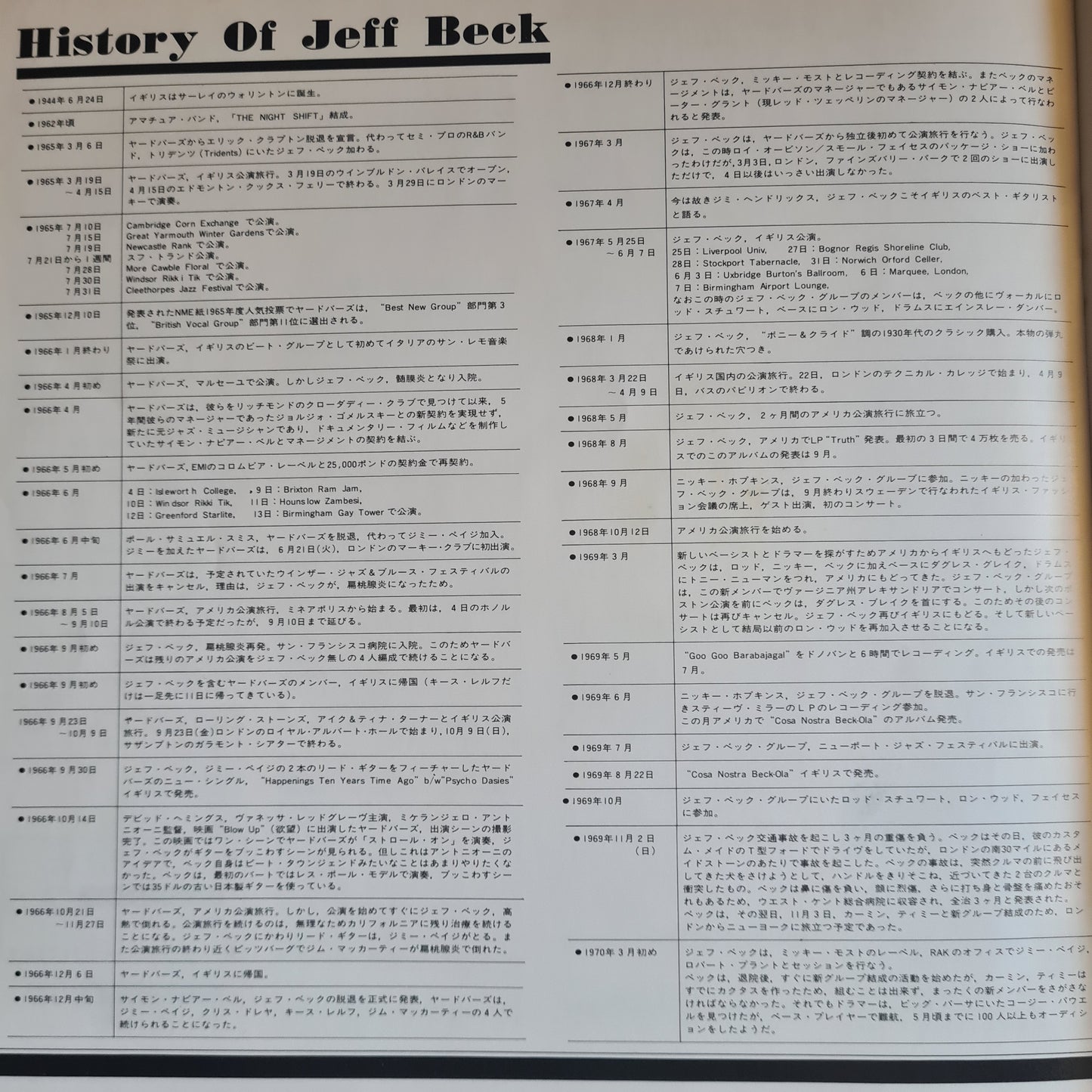 Jeff Beck With The Jan Hammer Group – Live - 1977 (Japanese Pressing) - Vinyl Record LP