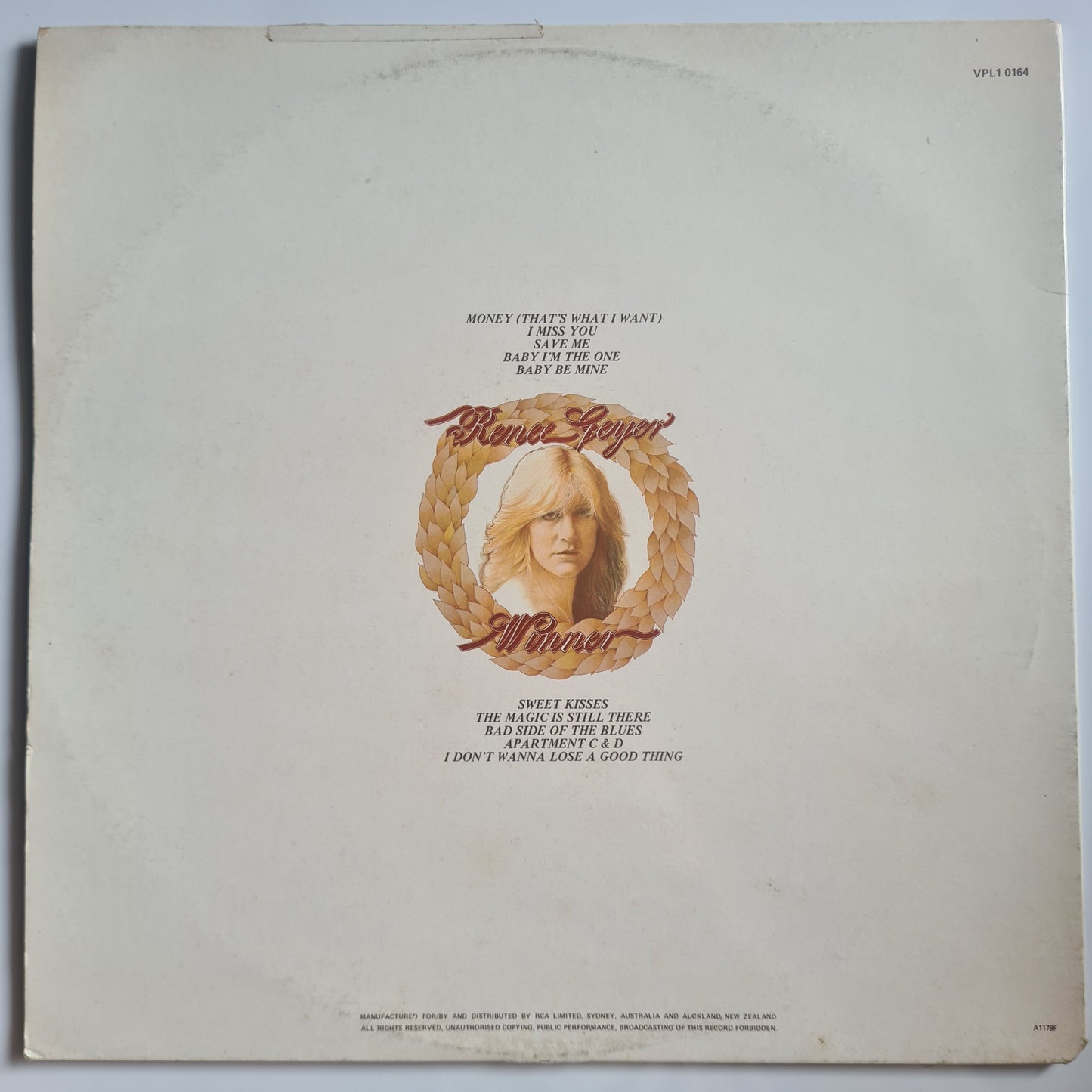 Renee Geyer – The Winner - 1978 - Vinyl Record LP