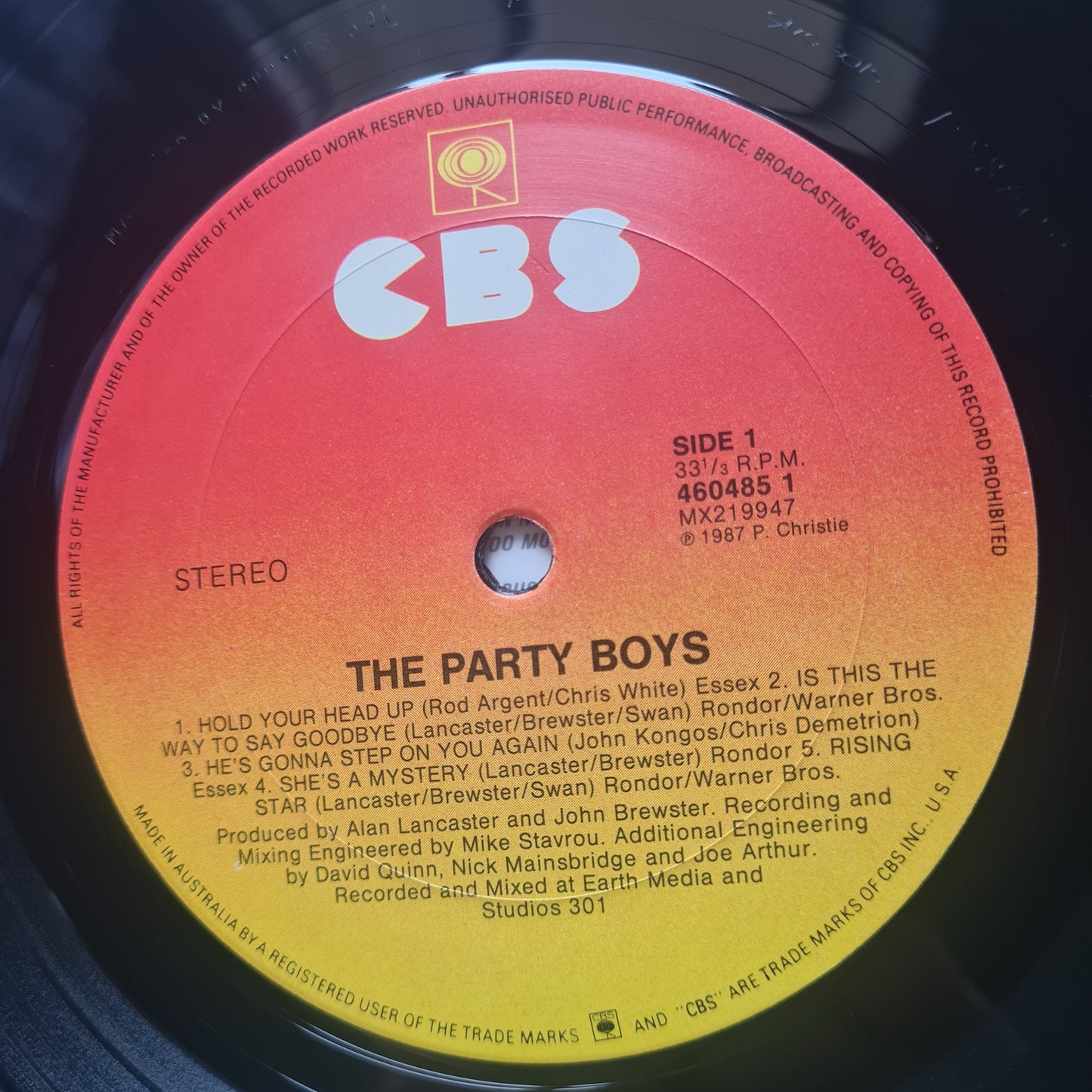The Party Boys – The Party Boys - 1987 Vinyl Record LP (near mint)