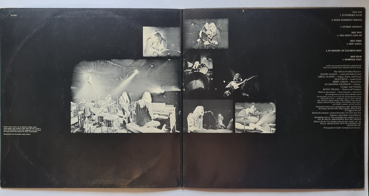 The Allman Brothers Band – The Allman Brothers Band At Fillmore East - 1971 - Vinyl Record 2LP (EX)