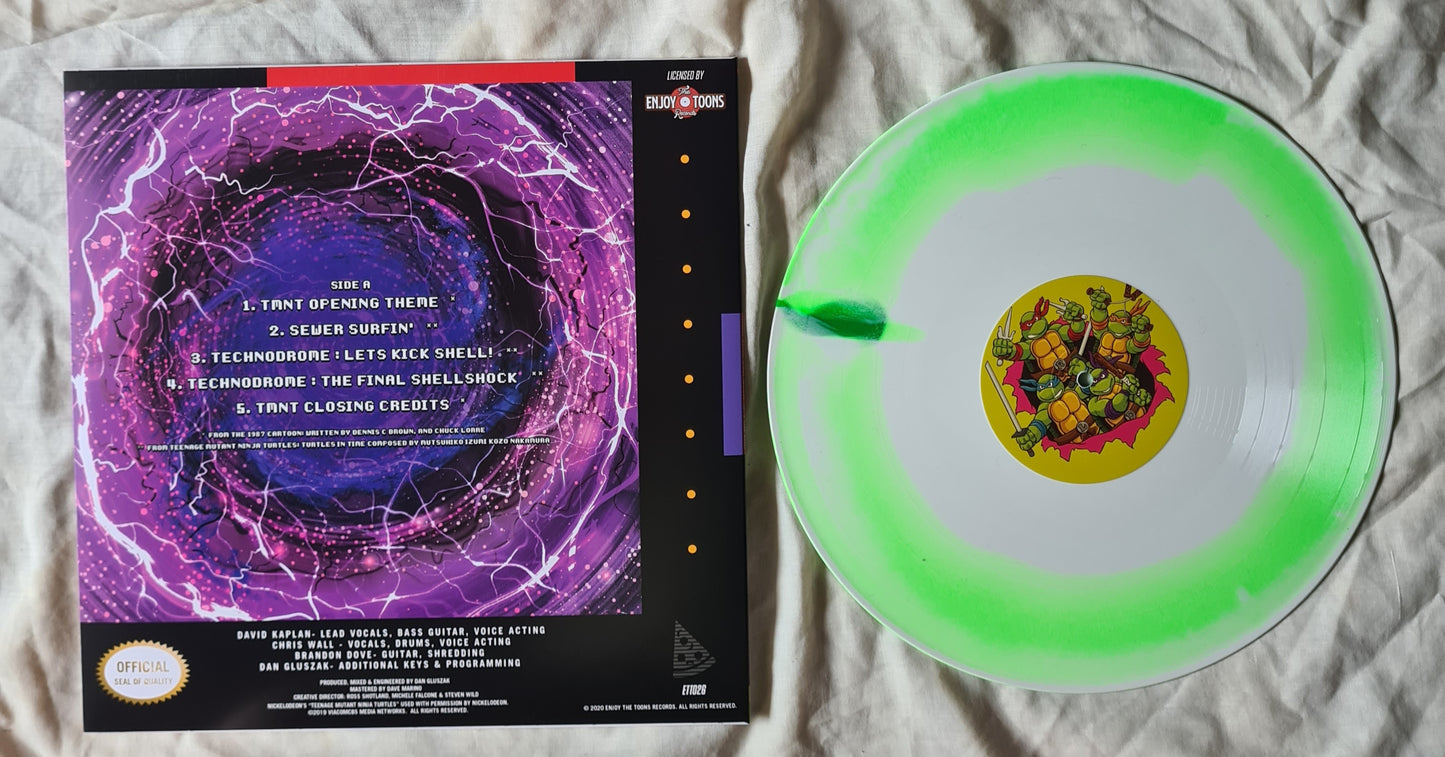 Teenage Mutant Ninja Turtles – Let's Kick Shell (Deluxe Edition,Tubular Turtle Swirl) - SNES Video Game Soundtrack- Vinyl Record EP