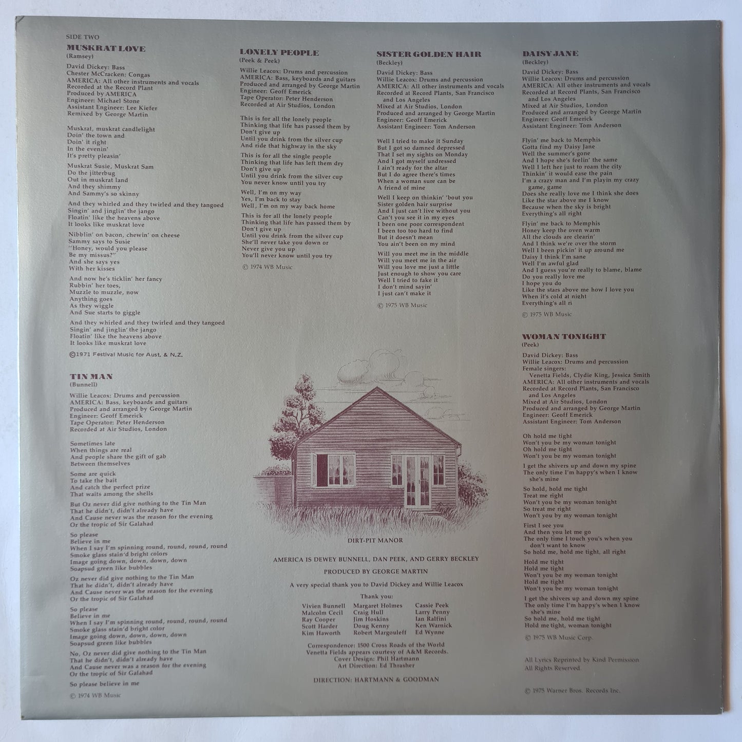 America – History: America's Greatest Hits - 1975 - Vinyl Record LP
