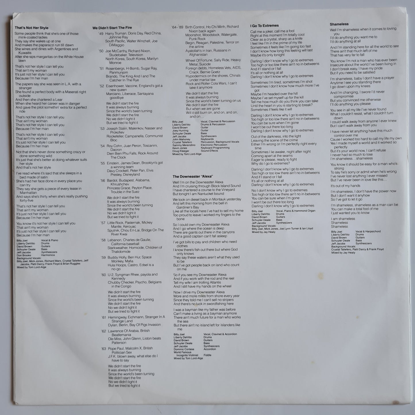 Billy Joel – Storm Front - 1989 - Vinyl Record LP (near mint)