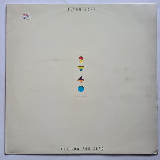 Elton John – Too Low For Zero - 1983 - Vinyl Record LP