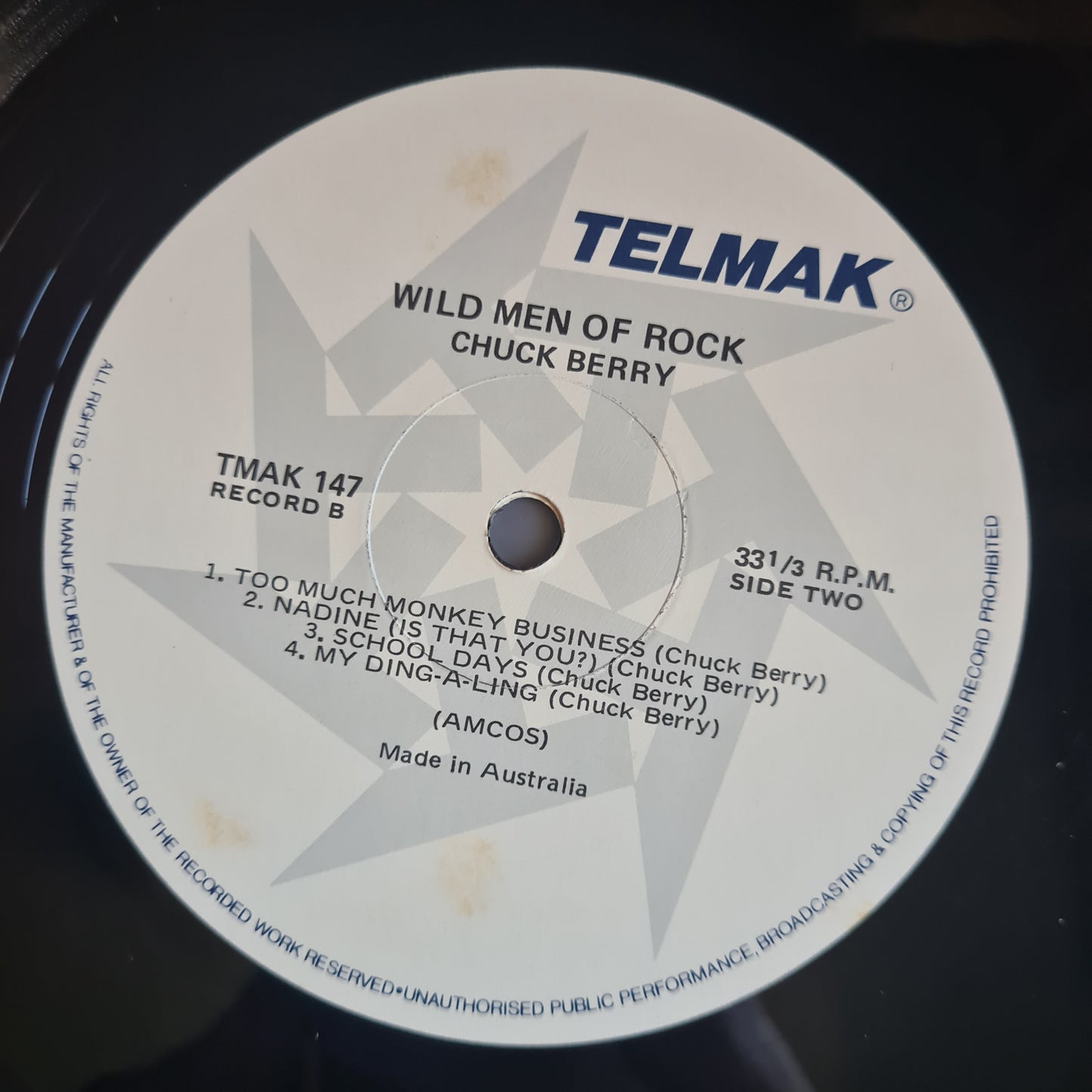 Chuck Berry – The Wild Men Of Rock (Greatest Hits) - 1986 - Vinyl Record LP