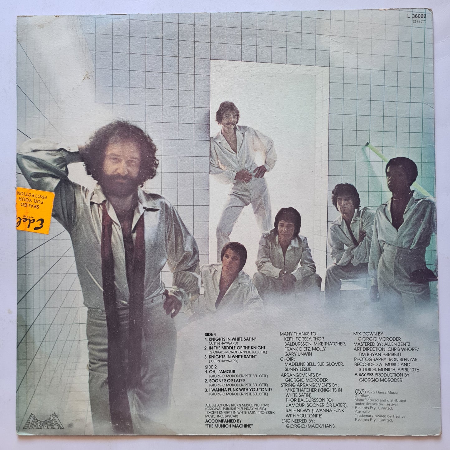 Giorgio Moroder – Knights In White Satin - 1976 - Vinyl Record LP (EX)