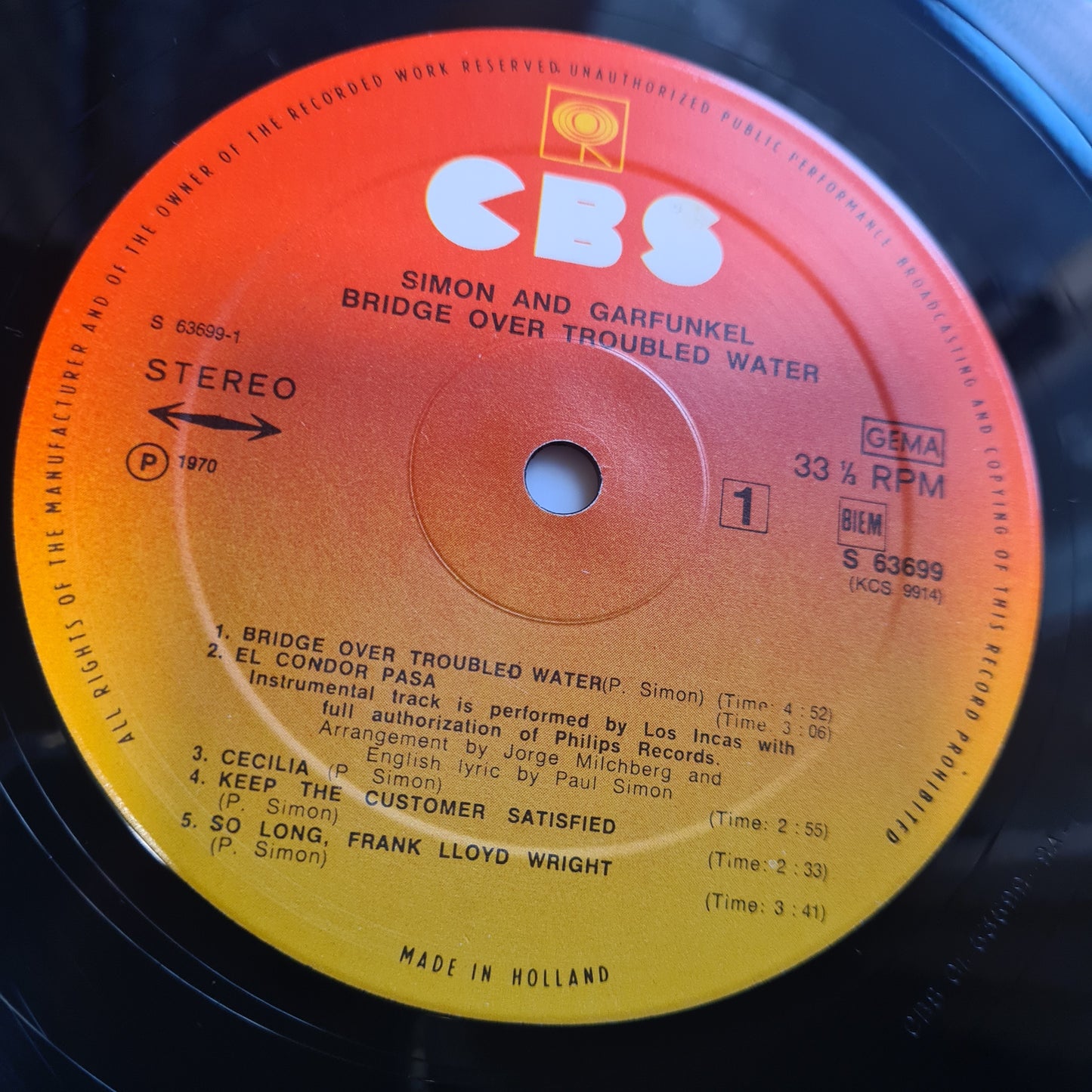 Simon & Garfunkel – Bridge Over Troubled Water (Netherlands Pressing) - 1970 - Vinyl Record LP