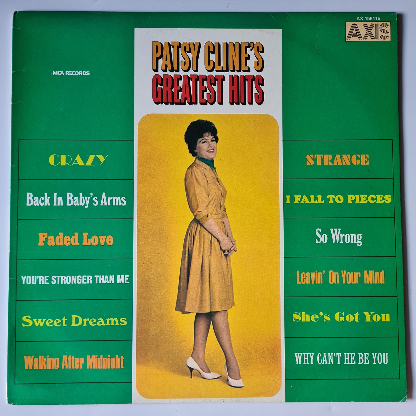 Patsy Cline – Patsy Cline's Greatest Hits - 1985 - Vinyl Record LP
