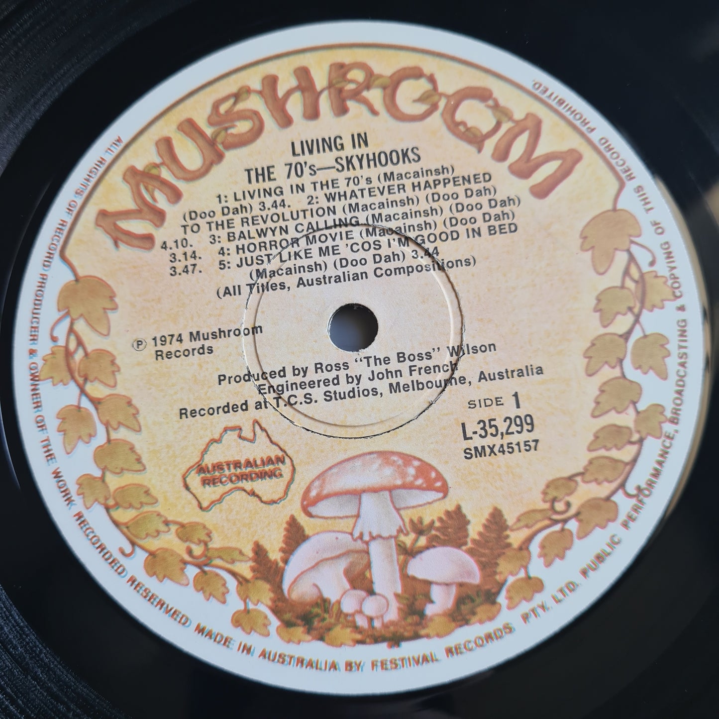 Skyhooks – Living In The 70's - 1974 - Vinyl Record LP