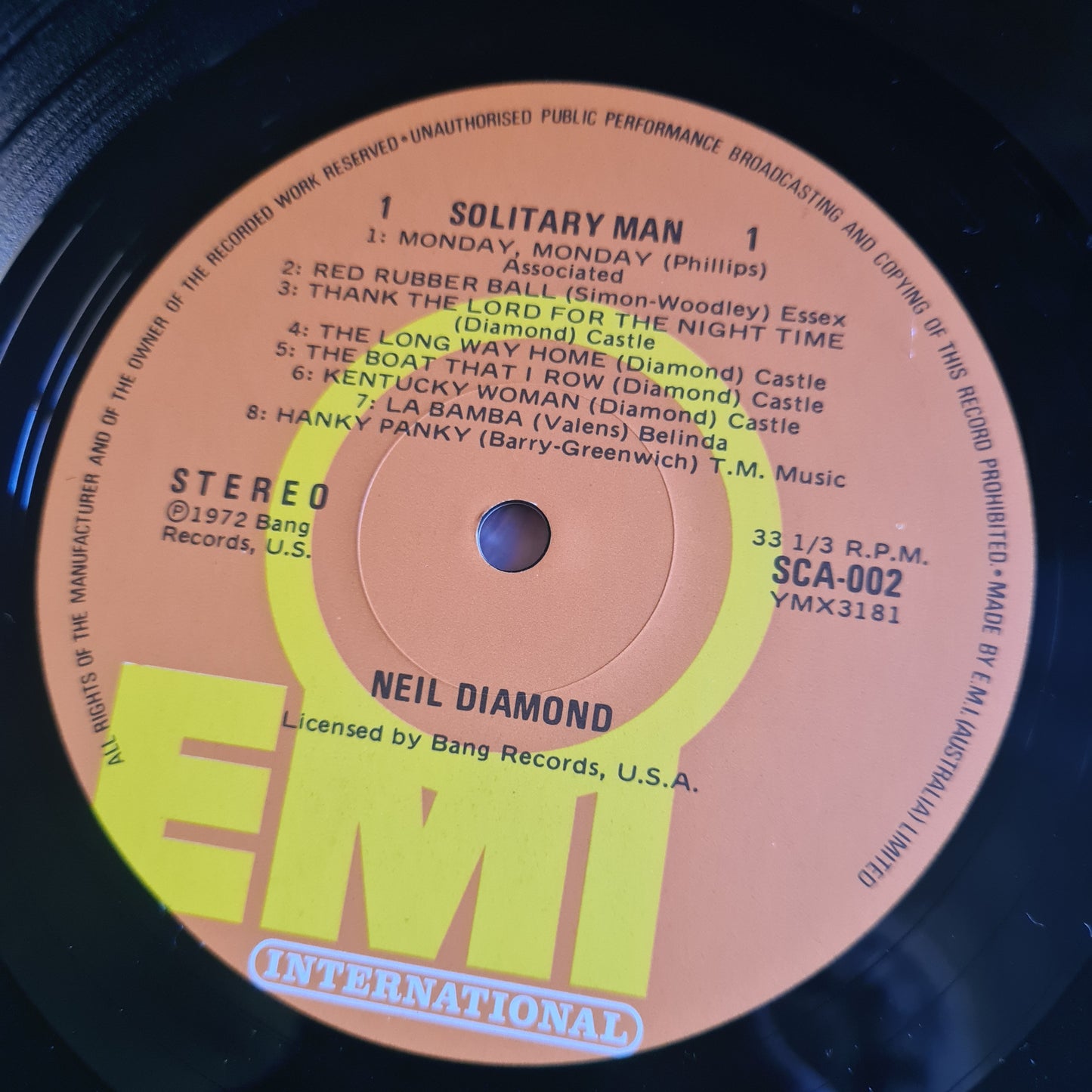 Neil Diamond – Solitary Man: 16 Great Tracks - 1975 - Vinyl Record LP