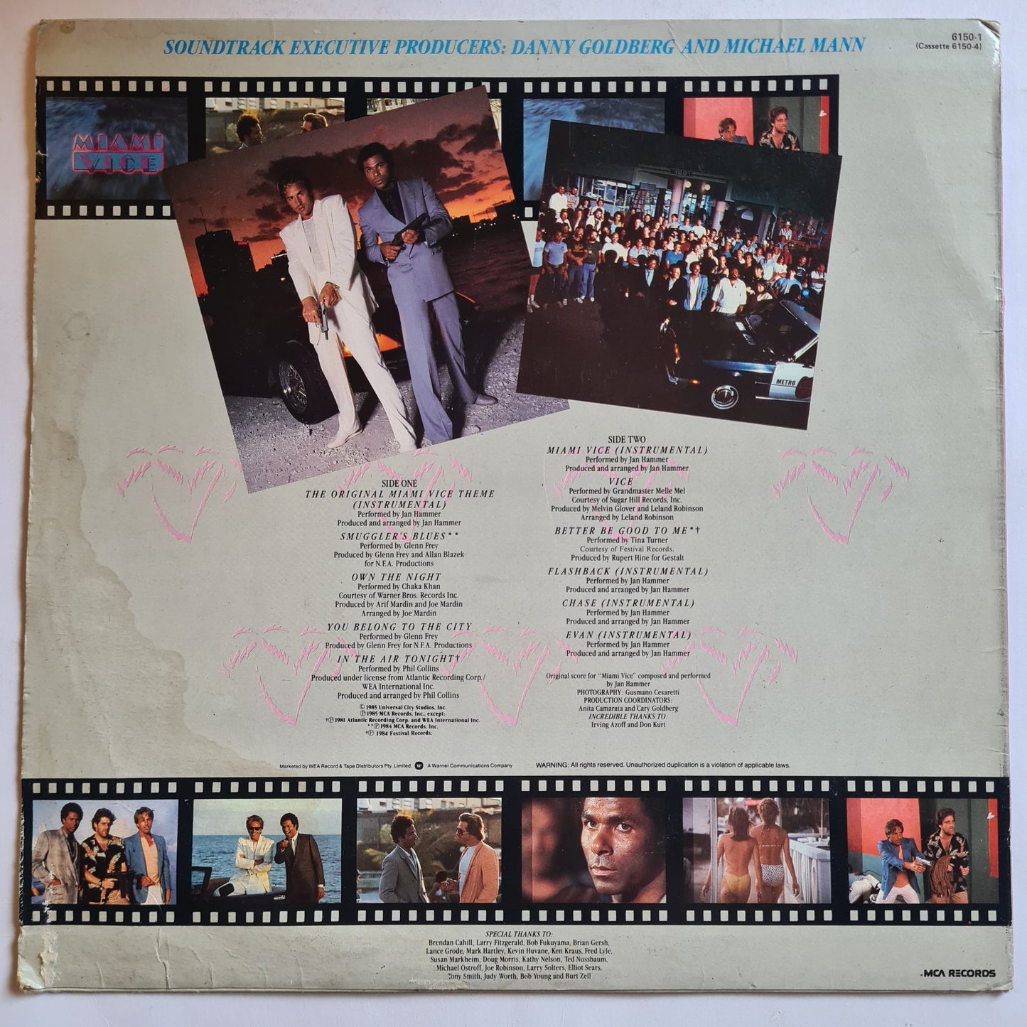 Miami Vice – Music From The Television Series - 1985 - Vinyl Record LP